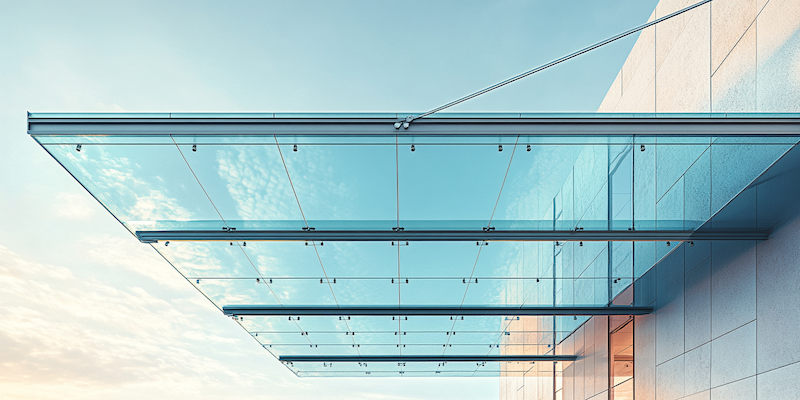 Daszek szklany nad drzwi